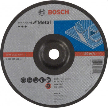 BOSCH A24 STANDARD GRINDING DISC 230 X 22.2 X 6MM