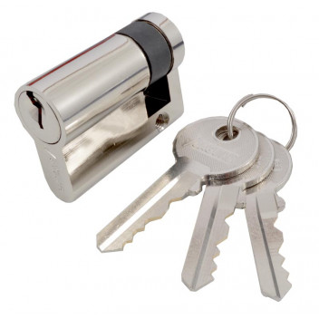 CYLINDER EURO HALF  J500NP45CLAM NICKEL PLATED 45MM   JAGUAR