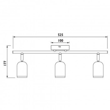 RADIANT SPOT LIGHT SATIN CHROME 3LIGHT GU10 240V