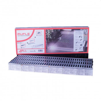 MUFLE GALVANIZED STEEL GRATE DRAIN CHANNEL FOR GARAGE 3X1M