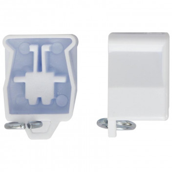 WHITE RACER CURTAIN TRACK ENDCAP  2 PER PACK