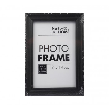 PHOTO FRAME  BLACK PLASTIC 10X15CM