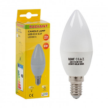 EUROLUX DAYLIGHT CANDLE LED BULB E14 6W 240V