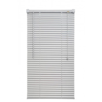 PVC HORIZONTAL SILVER GREY VENETIAN BLIND 1500X1600MM 25MM