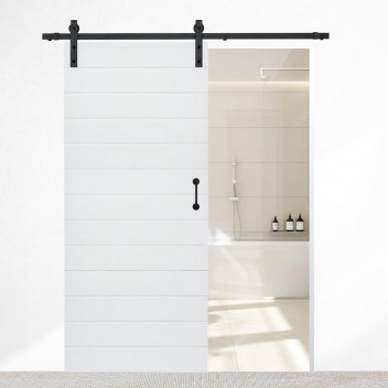 WHITE PINE MATT SLIDING BARN DOOR 2050X910MM