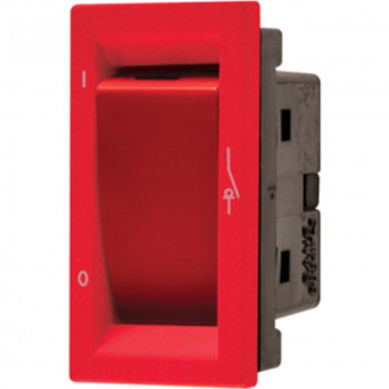 RED DOUBLE-POLE DUCTING MODULE SWITCH