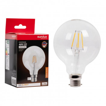 EUROLUX MINI LED FILAMENT BULB B22 4W DIMM 2700K