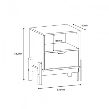 ANTARES PEARL GREY NIGHT STAND