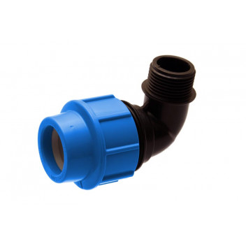 MALE ELBOW COMPRESSION HDPE 16BAR 40MM X1.1/2\" 40MM