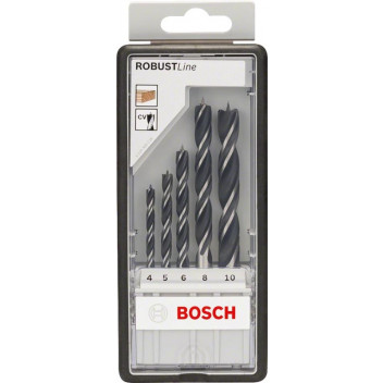 ROBUST LINE BRAD POINT DRILL BIT SET 4/5/6/8/10 MM