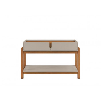 OFF WHITE HIGH GLOSS/CEDAR 2 DRAWERS LIZZ SIDEBOARD