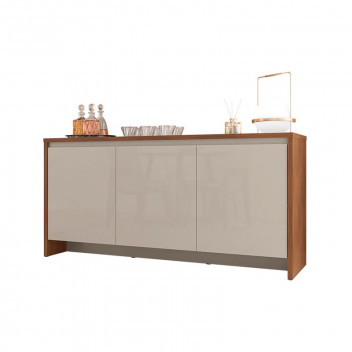 MADRID CEDAR OFF WHITE HIGH GLOSS BUFFET CABINET 3XDOOR 1DRAWER