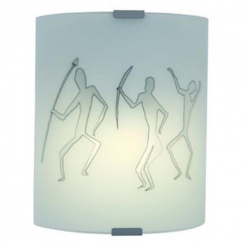 EUROLUX SMALL ROCK PAINTING OPAL GLASS WALL LIGHT