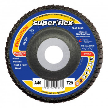 SUPERFLEX EVOLUTION FLAP DISC AZ60 T29 115X60G