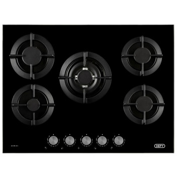 HOB DEFY GEMINI 5BURNER GAS ON GLASS 90CM
