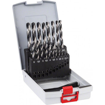 ROBERT BOSCH SET DRILL TWIST HSS POINT TEQ SILVER 1-10MM.