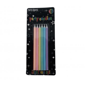 CANDLE PARTY  CANDPSL   FADE PASTELL  12CM 6PP