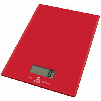 CASA KITCHEN SCALE GLASS ROSSO RED