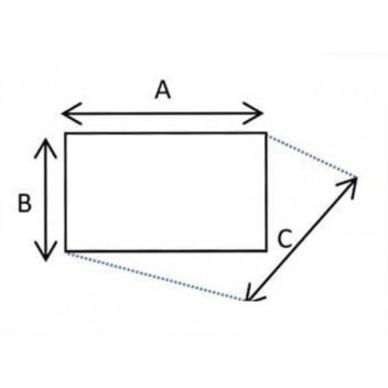RECTANGULAR CRIMPED GUTTER OFFSET 100X75X600MM