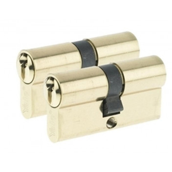 KEYED ALIKE DUO PACK BRASS CYLINDER
