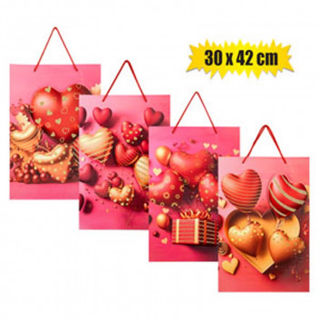 LOVE PAPER GIFT BAG 30X42CM