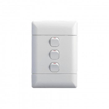 NEU WHITE LIGHT SWITCH 3/L1W 50X100MM