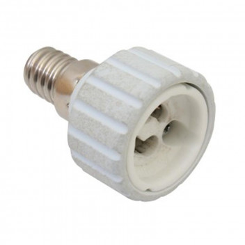 EUROLUX WHITE CERAMIC ADAPTOR LAMPHOLDER GU10-E14