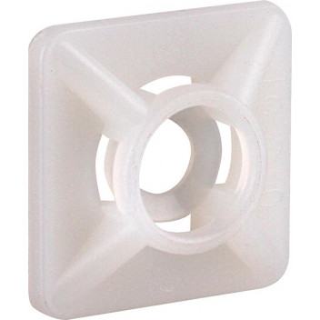 RUWAG WHITE MOUNT PAD CABLE CLAMP 19X19MM 10PER PACK