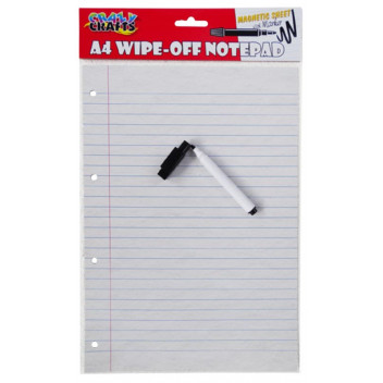NOTE PAD MAGNETIC CRAFT INCL MARKER WITH ERASER