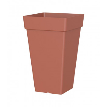 POT PLASTIC CAPRI SQUARE HIGH POT TERRACOTTA 65CM ARTEVASI