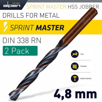 ALPEN HSS SPRINT MASTER DRILL BIT 4.8MM