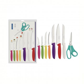 TRAMONTINA MULTI COLOUR PLENUS KNIFE SET 8PIECE