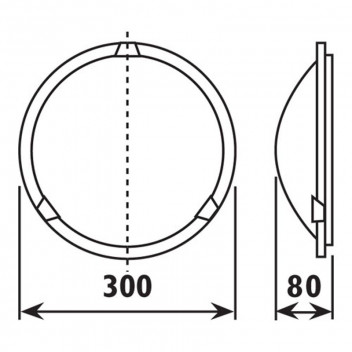RADIANT ROUND FROST CHROME CLIPS CEILING LIGHT 2XE27 300MM