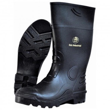 BATA RHINO BLACK STEEL CAP GUMBOOT SIZE7