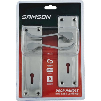 BOLTFIX VICTORIAN SCROLL LOCK SET STAIN NICKEL 6INCH SAMSON.