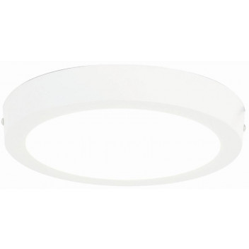BRIGHTSTAR CEILING LIGHT ALUMINIUM WHITE POLYCARB COVER ROUND