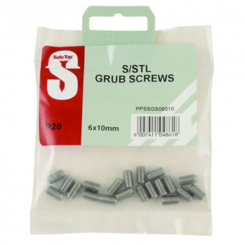 SAFETOP 6X10MM GRUB SCREW 20PC