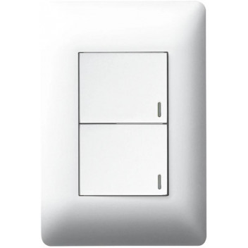 LEGRAND YSALIS WHITE LIGHT SWITCH 2L 1W 50X102MM
