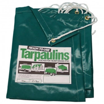 GREEN PVC TARPAULIN 550G 4X5M