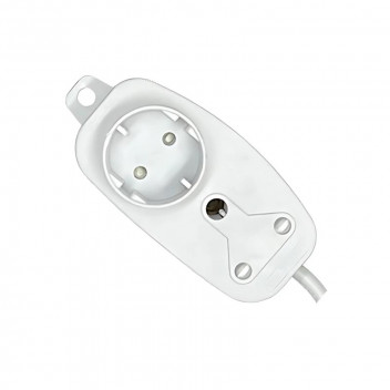 HIC WHITE LEAD EXTENSION SHUCKO+3PIN 10A 3M