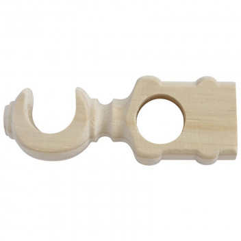 NATURAL WOOD DOUBLE BRACKET 34MM