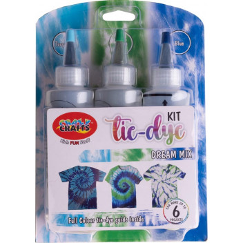 DREAM MIX TIE DYE CRAFT INCL BOTTLES ELASTIC BAND GLOVES
