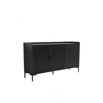MELAMINE BLACK 2DOOR 3DOOR OPTIMA SIDEBOARD 800X1500X400MM