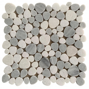MOSAIC GS-ST43 ICE GREY CRYSTAL WHITE HEART POLISHED 300X300