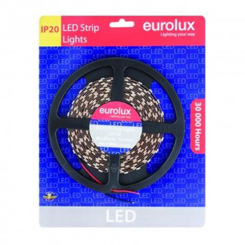 EUROLUX LED STRIP 5M 14.4W/M WARM WHITE IP20