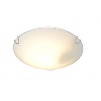 RADIANT ROUND FROST CHROME CLIPS CEILING LIGHT 2XE27 300MM