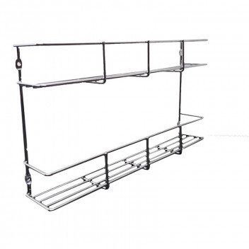 CHROME WALL MOUNTED 2TIER SPICE RACK