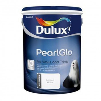 DULUX PEARLGLO WHITE WATERBASED ENAMEL PAINT 1L