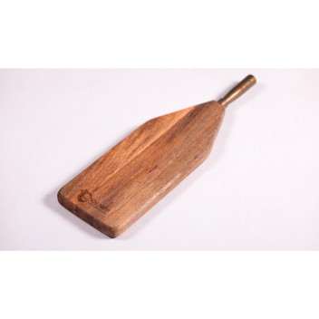 WOOD WITH IRON HANDLE CHOPPING BOARD