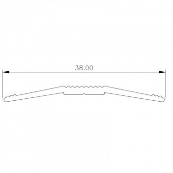 M-TRIM MATT SILVER STRIP COVER 38MM